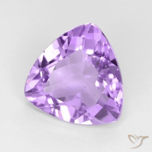 2.98克拉天然紫水晶，胖三角形，VVS-VS