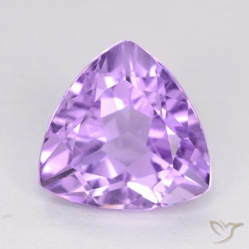 3.02ct 天然 粉紫罗兰色 紫水晶, 胖三角形, VS