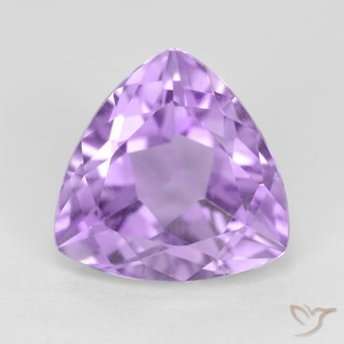 3.16ct 天然 粉紫罗兰色 紫水晶, 胖三角形, VS