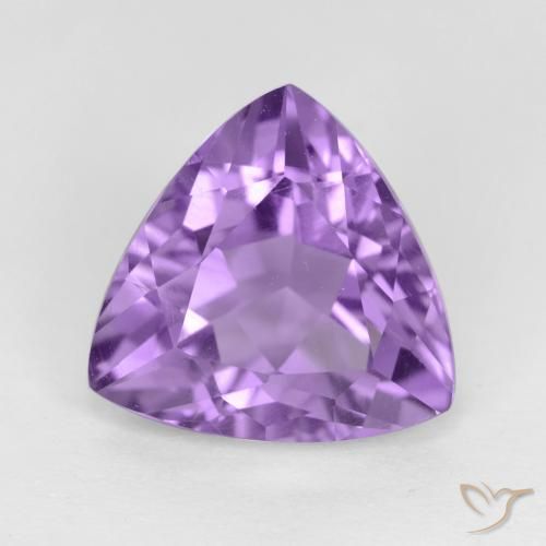 3.09ct 天然 中紫 紫水晶, 胖三角形, VVS-VS