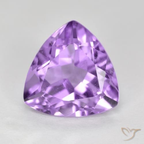 2.93ct 天然 粉紫罗兰色 紫水晶, 胖三角形, VS