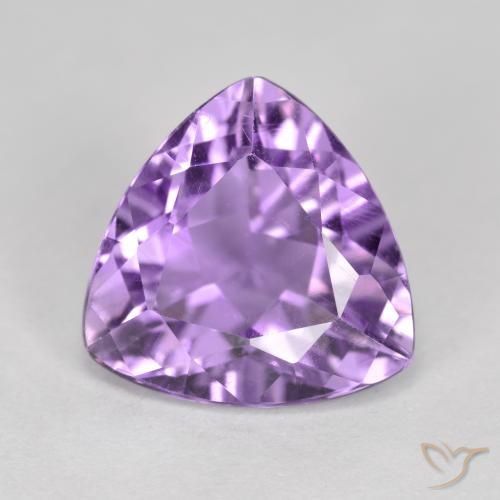 2.89ct 天然 粉紫罗兰色 紫水晶, 胖三角形, VS