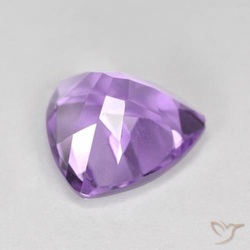 2.86克拉天然紫水晶，胖三角形，VS