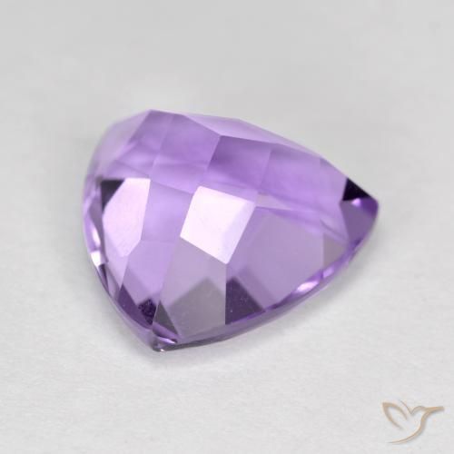 3.18克拉天然紫水晶，胖三角形，VS