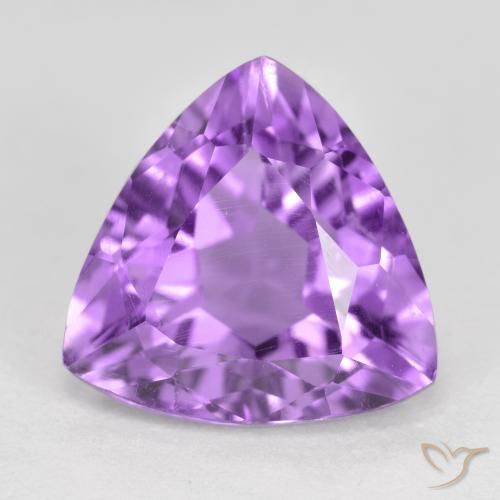 2.88克拉天然紫水晶，胖三角形，VS