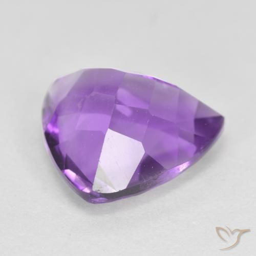 2.88克拉天然紫水晶，胖三角形，VS