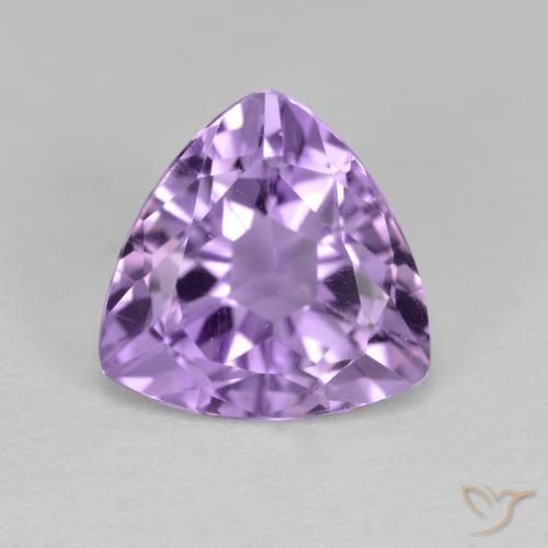 3.02ct 天然 粉紫罗兰色 紫水晶, 胖三角形, VS