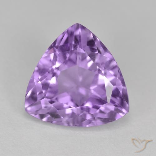 3.00ct 天然 深鸢尾紫 紫水晶, 胖三角形, VS