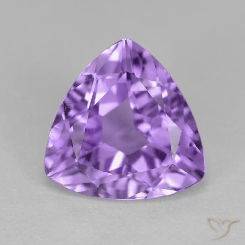 2.87ct 天然 深紫罗兰色 紫水晶, 胖三角形, VS
