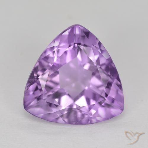 2.78ct 天然 粉紫罗兰色 紫水晶, 胖三角形, VS