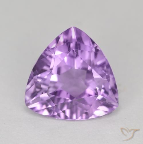 2.74ct 天然 中等紫罗兰色 紫水晶, 胖三角形, VS