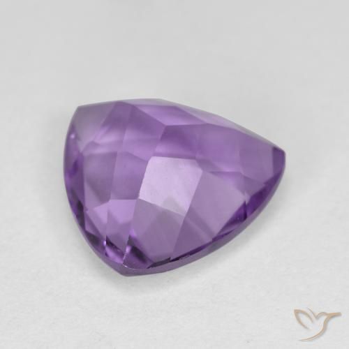 2.89克拉天然紫水晶，胖三角形，VS