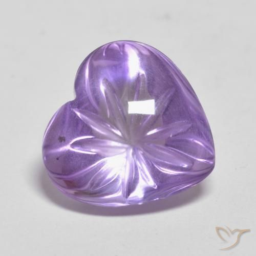 5.06克拉天然紫水晶，心形，透明