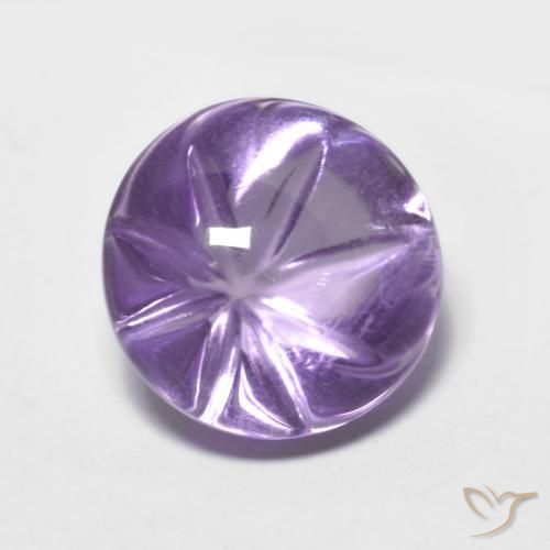 4.83克拉天然紫水晶，圆形的，透明