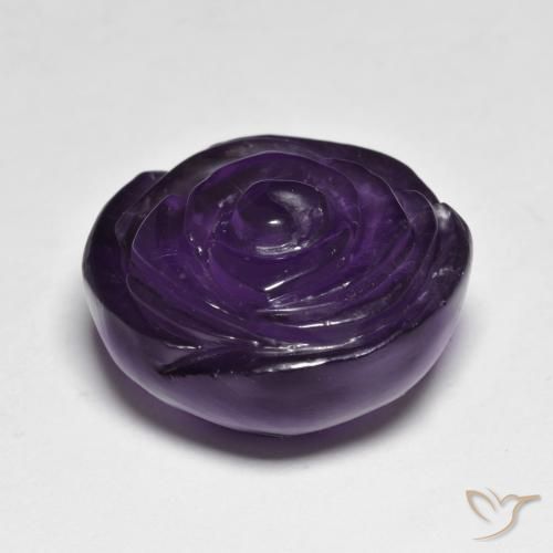 28.28克拉天然紫水晶，花形切割，半透明
