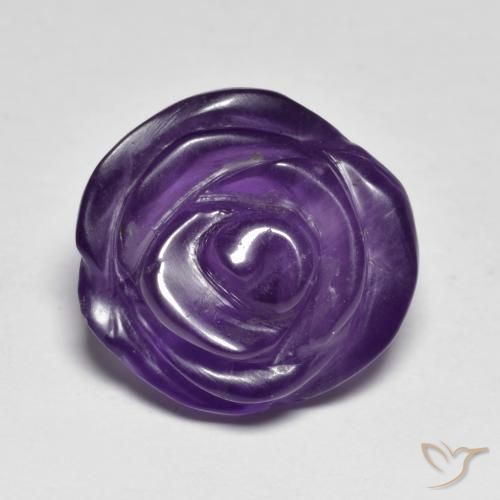 11.31ct 天然 中紫 紫水晶, 花形切割, 半透明