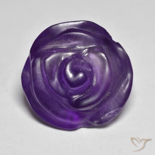 10.82克拉天然紫水晶，花形切割，半透明
