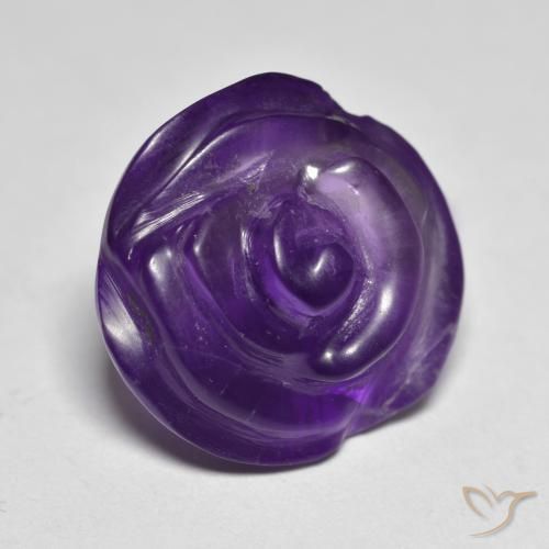 10.82克拉天然紫水晶，花形切割，半透明