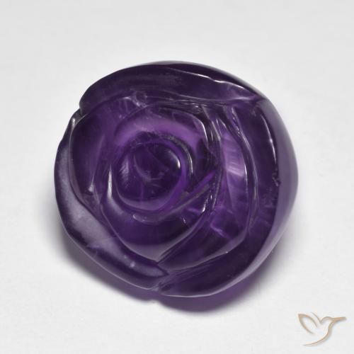 16.34克拉天然紫水晶，花形切割，半透明
