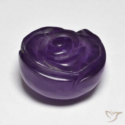 16.34克拉天然紫水晶，花形切割，半透明