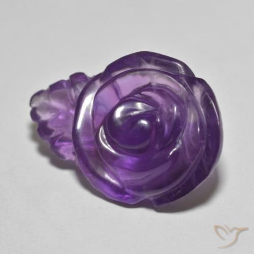 12.57克拉天然紫水晶，花形切割，半透明