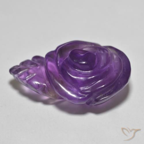 12.57克拉天然紫水晶，花形切割，半透明