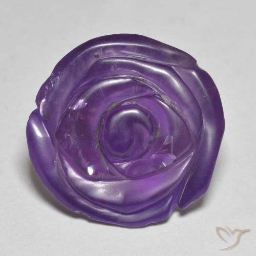 16.81克拉天然紫水晶，花形切割，半透明