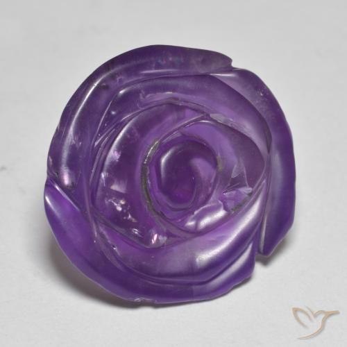 16.81克拉天然紫水晶，花形切割，半透明