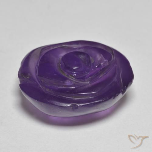 16.81克拉天然紫水晶，花形切割，半透明