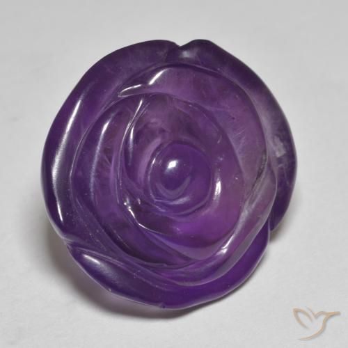 17.95克拉天然紫水晶，花形切割，半透明