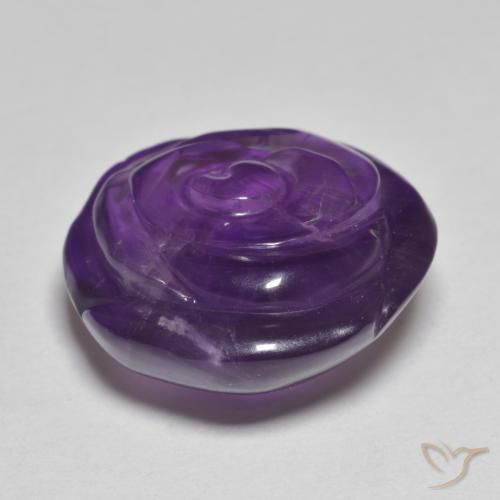 17.95克拉天然紫水晶，花形切割，半透明