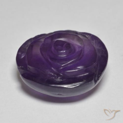 16.93克拉天然紫水晶，花形切割，半透明