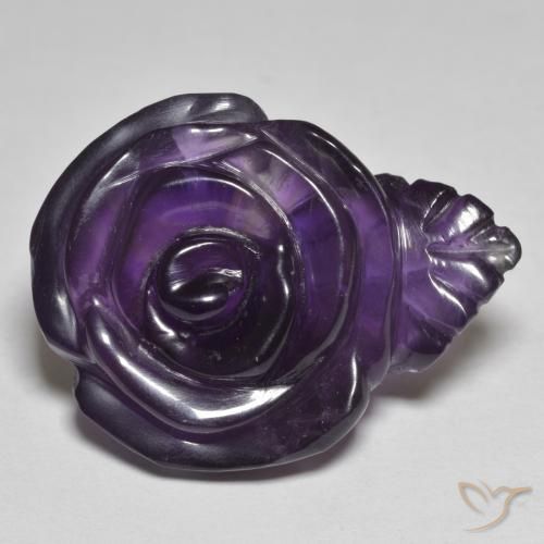 25.29克拉天然紫水晶，花形切割，半透明