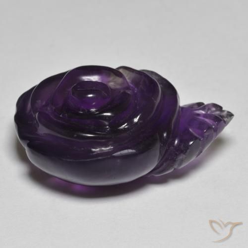 25.29克拉天然紫水晶，花形切割，半透明