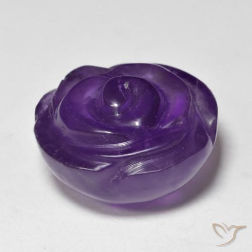 15.46克拉天然紫水晶，花形切割，半透明