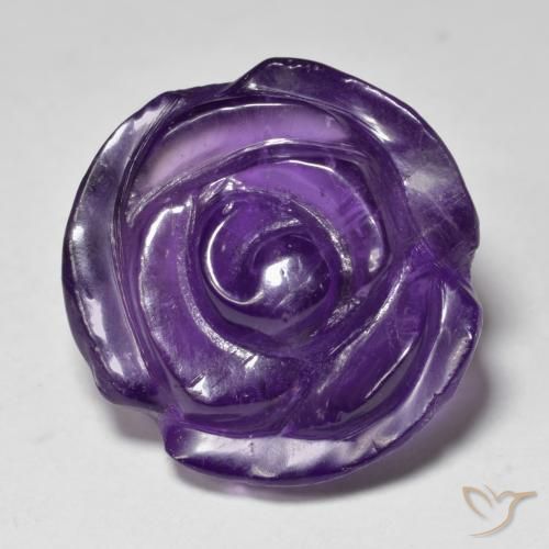 17.75克拉天然紫水晶，花形切割，半透明