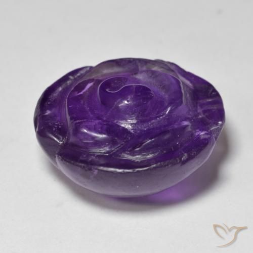 17.75克拉天然紫水晶，花形切割，半透明