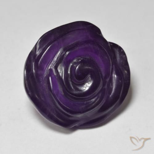 15.76克拉天然紫水晶，花形切割，半透明