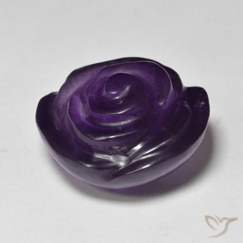 15.76克拉天然紫水晶，花形切割，半透明