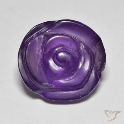 10.19克拉天然紫水晶，花形切割，半透明