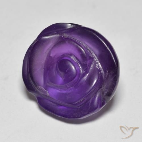 10.19克拉天然紫水晶，花形切割，半透明