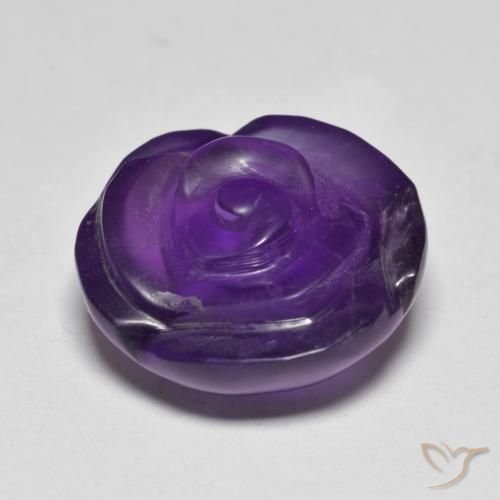 10.19克拉天然紫水晶，花形切割，半透明
