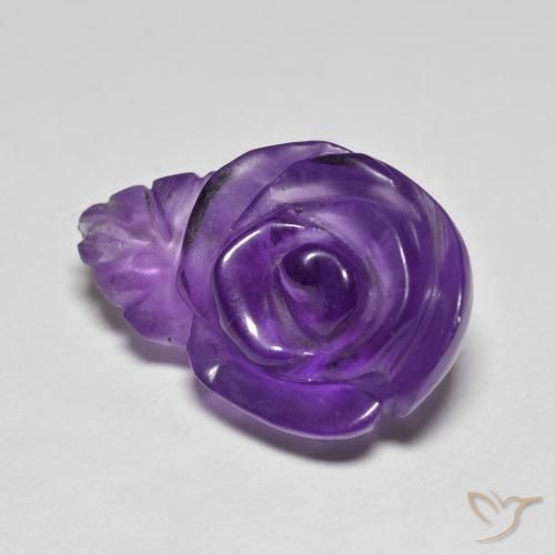 11.12克拉天然紫水晶，花形切割，半透明