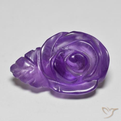 11.12克拉天然紫水晶，花形切割，半透明