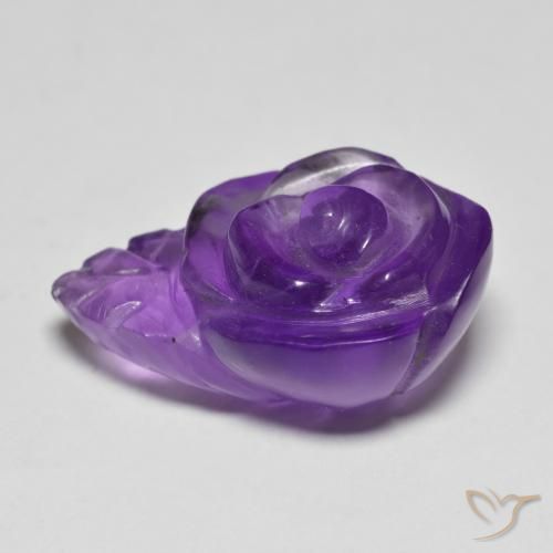 11.12克拉天然紫水晶，花形切割，半透明
