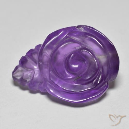 15.32克拉天然紫水晶，花形切割，半透明