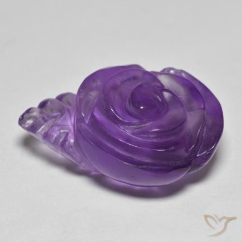 15.32克拉天然紫水晶，花形切割，半透明