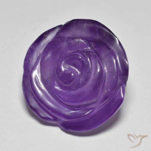 18.09克拉天然紫水晶，花形切割，半透明
