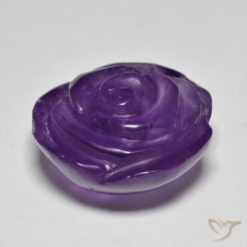 18.09克拉天然紫水晶，花形切割，半透明