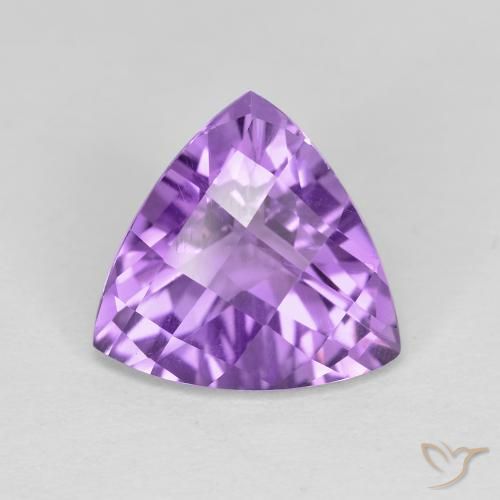 3.09ct 天然 中紫 紫水晶, 胖三角形, VVS-VS